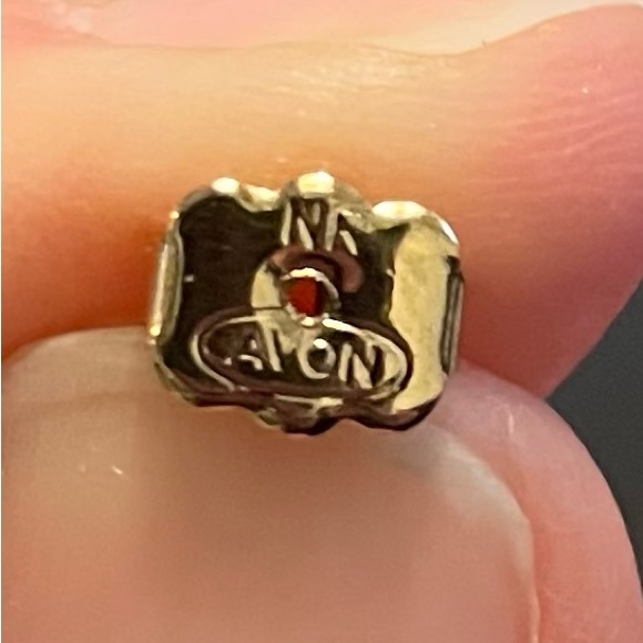 AVON Mickey Mouse Goldtone & Cubic Zirconia Stud Earrings - Picture 2 of 4